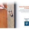 image:imagePHS 2 Hole Heavy Duty DRing Hangers Holds 40 lb 50 Pack with Screws  2hole heavy duty d ring holds mirrors framed art canvas gallery displays screws included can pair with wires100 Pack