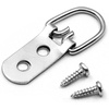 image:imagePHS 2 Hole Heavy Duty DRing Hangers Holds 40 lb 50 Pack with Screws  2hole heavy duty d ring holds mirrors framed art canvas gallery displays screws included can pair with wires100 Pack