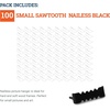 image:imagePHS Black Sawtooth Picture Hangers 1 in 100 Pack No Nails Needed  Selfattaching sawtooth picture hangers easy install with no nails or extra hardware for wood picture frames and artwork100 Pack