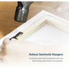 image:imagePHS Black Sawtooth Picture Hangers 134 in 100 Pack No Nails Needed  Selfattaching sawtooth picture hangers easy install with no nails or extra hardware for wood picture frames and artwork100 Pack