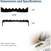 image:imagePHS Black Sawtooth Picture Hangers 134 in 100 Pack No Nails Needed  Selfattaching sawtooth picture hangers easy install with no nails or extra hardware for wood picture frames and artwork100 Pack