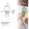 image:imagePHS DRing Picture Hangers Holds 10 lb 100 Pack with Screws  Small singlehole d ring picture hangers with screws included Drings for picture frames mirrors artwork100 Pack