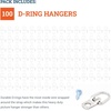 image:imagePHS DRing Picture Hangers Holds 10 lb 100 Pack with Screws  Small singlehole d ring picture hangers with screws included Drings for picture frames mirrors artwork100 Pack