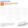 image:imagePHS Heavy Duty Sawtooth Picture Hangers Holds 250 lb 10 Pack  Large picture hangers with screws 14gauge zinc steel brackets for frames mirrors amp signs