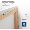 image:imagePHS Large Sawtooth Picture Hangers Holds 10 lb 100 Pack with Screws  2 58 in zinc sawtooth hangers hold up to 10 lb with 200 screws included for frames canvas and artwork100 Pack