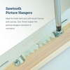 image:imagePHS Large Sawtooth Picture Hangers Holds 10 lb 100 Pack with Screws  2 58 in zinc sawtooth hangers hold up to 10 lb with 200 screws included for frames canvas and artwork100 Pack