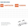 image:imagePHS Sawtooth Picture Hangers Holds 25 lb 50 Pack with Screws  Heavy duty sawtooth picture hangers holds up to 25 lb for wood plastic metal frames50 Pack