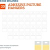 image:imagePHS Self Adhesive Picture Hangers Holds 3 lb 10 Pack  No nail plastic sawtooth hangers damage free hanging strips for foamboard posters mounted photos maps amp artwork30 Pack