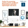 image:imagePHS Self Adhesive Picture Hangers Holds 3 lb 10 Pack  No nail plastic sawtooth hangers damage free hanging strips for foamboard posters mounted photos maps amp artwork100 Pack