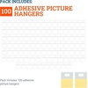 image:imagePHS Self Adhesive Picture Hangers Holds 3 lb 10 Pack  No nail plastic sawtooth hangers damage free hanging strips for foamboard posters mounted photos maps amp artwork100 Pack
