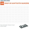 image:imagePHS Snap in Metal Frame Picture Hangers 100 Pack No Nails  Light duty back clips for metal frames toolfree installation keeps frames level black finish