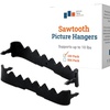 image:imagePHS Black Sawtooth Picture Hangers 134 in 100 Pack No Nails Needed  Selfattaching sawtooth picture hangers easy install with no nails or extra hardware for wood picture frames and artwork100 Pack
