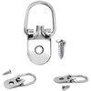 image:imagePHS DRing Picture Hangers 100 Pack with Screws for Wood Holds 25 lb  Singlehole steel d rings with screws picture hanging hardware for wood frames and wall decor100 Pack