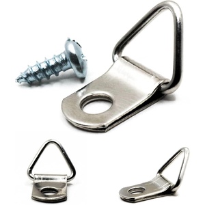image:imagePHS DRing Picture Hangers with Screws Holds 3 lb 100 Pack  Small d rings picture hanging hardware for lightweight frames paintings photos amp artwork100 Pack