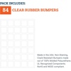 image:imageCloverdale Clear Rubber Feet 516 in Tall Square 35 Pack  Selfadhesive nonslip bumper pads for cutting boards electronics laptops amp appliancesClear