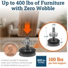 image:imageCloverdale Furniture Levelers Holds 400 lb 8 Pack 1420 Leveling Feet  Adjustable furniture feet 1420 thread with felt base holds 400 lb for tables chairs cabinets beds on uneven floors16 Pack
