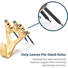 image:imagePHS 100 lb Brass Picture Hanging Hooks with Nails 10 Pack  Heavy duty picture hangers mirror mounting hardware hardened blue steel nails drywall and plaster walls100 Pack