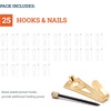 image:imagePHS 30 lb Plaster Wall Picture Hanging Hooks with Nails 25 Pack  Drywall hooks picture frame hangers painting hangers pinsized holes wall decors mirrors amp canvas art