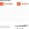 image:imagePHS 3Hole DRing Picture Hangers Holds 50 lb 30 Pack with Screws  Heavy duty picture hangers 3hole strap D ring hangers doubled steel for frames and art screws included30 Pack