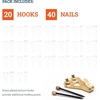 image:imagePHS 50 lb Brass Picture Hanging Hooks 20 Pack  Renter friendly picture hanging brass and alloy steel drywall amp plaster walls frames mirrors amp canvas art20 Pack