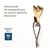 image:imagePHS 50 lb Brass Picture Hanging Hooks 20 Pack  Renter friendly picture hanging brass and alloy steel drywall amp plaster walls frames mirrors amp canvas art100 Pack
