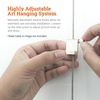 image:imagePHS Adjustable Picture Hangers Holds 44 lb 10 Pack  Gallery hooks fits nylon cords amp steel cables compatible with wire sawtooth amp foamboard hangers art hanging system