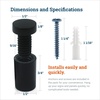 image:imagePHS Black Sign Standoffs 13 mm x 19 mm 4 Pack for Acrylic amp Glass Panels  Aluminum flattop mounts fits 8 mm panels floating display for signs posters amp frameless art