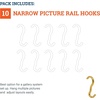 image:imagePHS Brass Picture Rail Hooks Holds 25 lb 25 Pack  Molding hooks for picture rail hanging systems gallery rails dorm rooms amp art hanging10 Pack