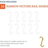image:imagePHS Brass Picture Rail Hooks Holds 25 lb 25 Pack  Molding hooks for picture rail hanging systems gallery rails dorm rooms amp art hanging25 Pack