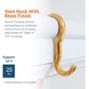 image:imagePHS Brass Picture Rail Hooks Holds 25 lb 25 Pack  Molding hooks for picture rail hanging systems gallery rails dorm rooms amp art hanging25 Pack
