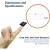 image:imagePHS Clear Rubber Bumpers 1 in Square 20 Pack  Selfadhesive rubber pads kitchen cabinet door bumpers drawer stops noise dampening glass amp frame backsBlack
