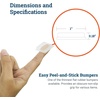 image:imagePHS Clear Rubber Bumpers 1 in Square 20 Pack  Selfadhesive rubber pads kitchen cabinet door bumpers drawer stops noise dampening glass amp frame backsClear