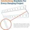 image:imagePHS French Cleat Hanger 18 in Holds 90 lb 10 Pairs  Heavy duty mirror hanging kit with aluminum z brackets mounting hardware for mirrors whiteboards amp headboards10 Pack