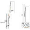 image:imagePHS French Cleat Hanger 18 in Holds 90 lb 10 Pairs  Heavy duty mirror hanging kit with aluminum z brackets mounting hardware for mirrors whiteboards amp headboards1 Pack