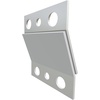 image:imagePHS French Cleat Hanger 3 in Holds 15 lb 3 Pairs with Screws amp Anchors  Aircraftgrade aluminum cleats includes bumpers for frames mirrors amp wall art