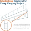 image:imagePHS French Cleat Hanger 30 in with Screws amp Anchors for Mirrors  Aluminum french cleat hanger z bar clip 30 inch includes anchors and bumpers for mirrors art cabinets 1 pack1