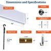 image:imagePHS Gallery Rail System Kit 79 in Holds 154 lb Steel Cords  TR100 wall track steel cords amp artwork hooks complete art hanging system easy installation1