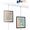 image:imagePHS Gallery Rail System Kit 79 in Holds 154 lb Steel Cords  TR100 wall track steel cords amp artwork hooks complete art hanging system easy installation1