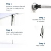 image:imagePHS Gallery Rail System Kit 79 in Holds 154 lb Steel Cords  TR100 wall track steel cords amp artwork hooks complete art hanging system easy installation1