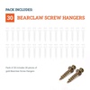 image:imagePHS Gold Bear Claw Hanger Screws Holds 30 lb 30 Pack for Drywall  Bear claw picture hanging screws holds Drings sawtooth wire keyholes in drywall plaster and wood studsGold