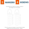 image:imagePHS Heavy Duty DRing Picture Hangers Holds 200 lb 2 Pack  Extra large 65 in steel strap Dring hangers with screws d hooks for picture hanging for heavy frames amp mirrors