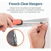 image:imagePHS Heavy Duty French Cleat Hanger 30 in Holds 250 lb  Aluminum z clips mirror hanging kit includes screws anchors amp bumpers for cabinets amp wall art