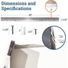 image:imagePHS Heavy Duty French Cleat Hanger 30 in Holds 250 lb  Aluminum z clips mirror hanging kit includes screws anchors amp bumpers for cabinets amp wall art