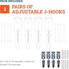 image:imagePHS Heavy Duty Picture Hanging JHooks Holds 100 lb per Pair 2 Pairs  Adjustable picture hangers with leveling system wall mount hardware for mirrors art amp frames1