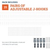 image:imagePHS Heavy Duty Picture Hanging JHooks Holds 100 lb per Pair 2 Pairs  Adjustable picture hangers with leveling system wall mount hardware for mirrors art amp frames25