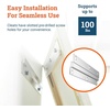 image:imagePHS Light French Cleat Hanger 12 in Holds 100 lbs 2 Pack  Heavy mirror hanging kit aluminum z clips for hanging headboard wall mount includes screws amp achors