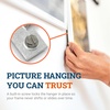 image:imagePHS Metal Frame DRing Picture Hangers 24 Pack with Screws  Lshaped Dring hangers picture framing hardware for back of aluminum frames hang artwork and photos screws included