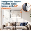 image:imagePHS Metal Frame DRing Picture Hangers 24 Pack with Screws  Lshaped Dring hangers picture framing hardware for back of aluminum frames hang artwork and photos screws included
