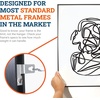 image:imagePHS Metal Frame DRing Picture Hangers 24 Pack with Screws  Lshaped Dring hangers picture framing hardware for back of aluminum frames hang artwork and photos screws included
