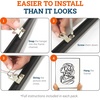 image:imagePHS Metal Frame DRing Picture Hangers 24 Pack with Screws  Lshaped Dring hangers picture framing hardware for back of aluminum frames hang artwork and photos screws included